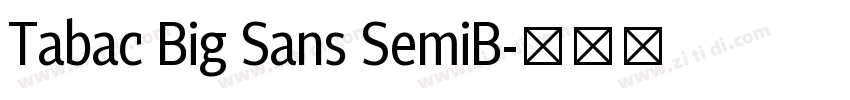 Tabac Big Sans SemiB字体转换 Tabac Big Sans SemiB字体转换